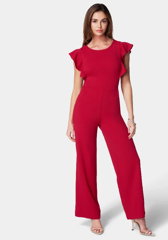 Flutter Sleeve Core Jumpsuit