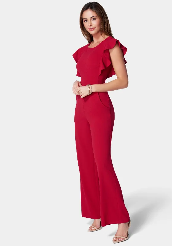 Flutter Sleeve Core Jumpsuit