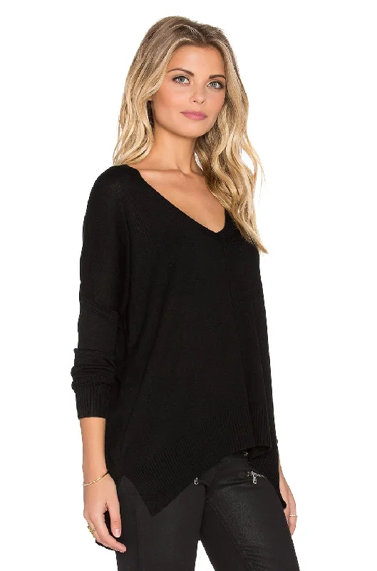 Pax V-Neck Knit Sweater (Caviar)