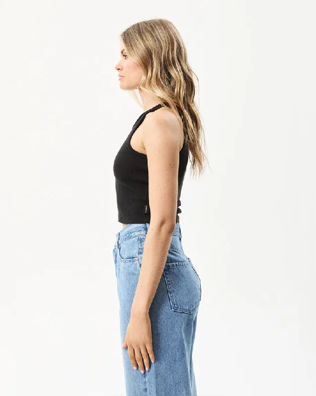 Pearly Cropped Hemp Ribbed Singlet