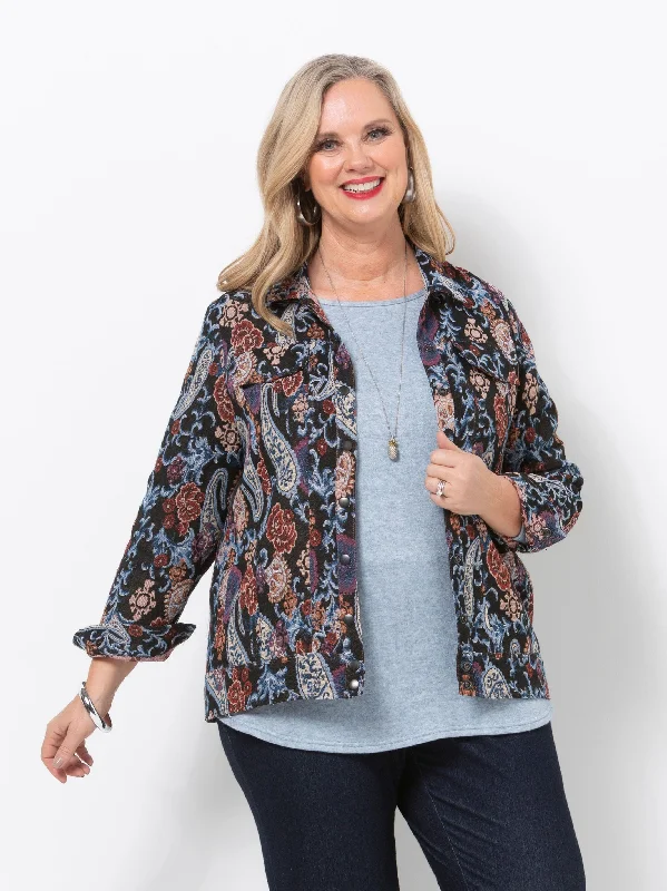 Blue Tapestry Short Jacket