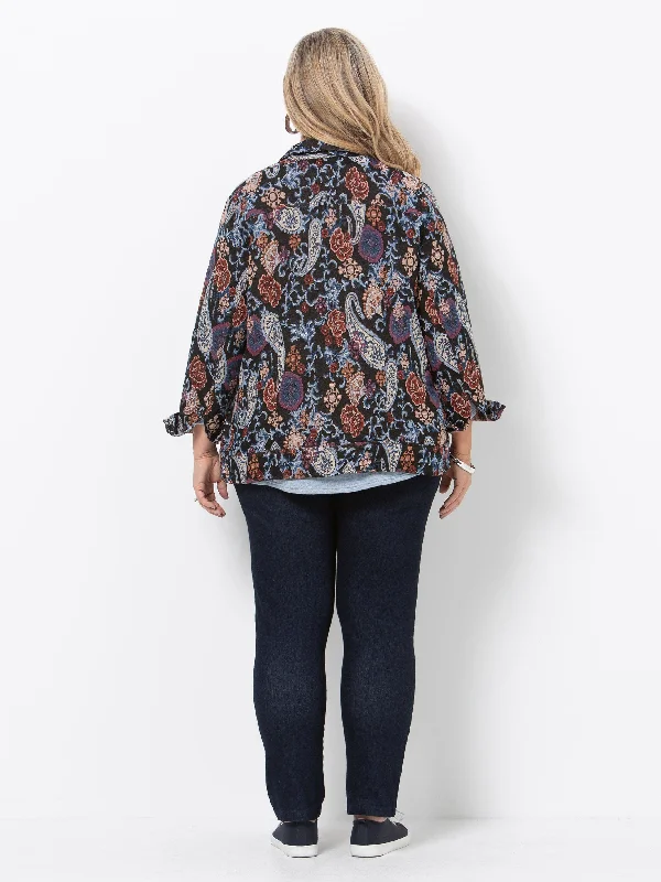 Blue Tapestry Short Jacket