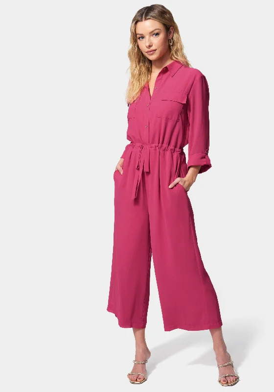 Utility Pocket Culotte Jumpsuit