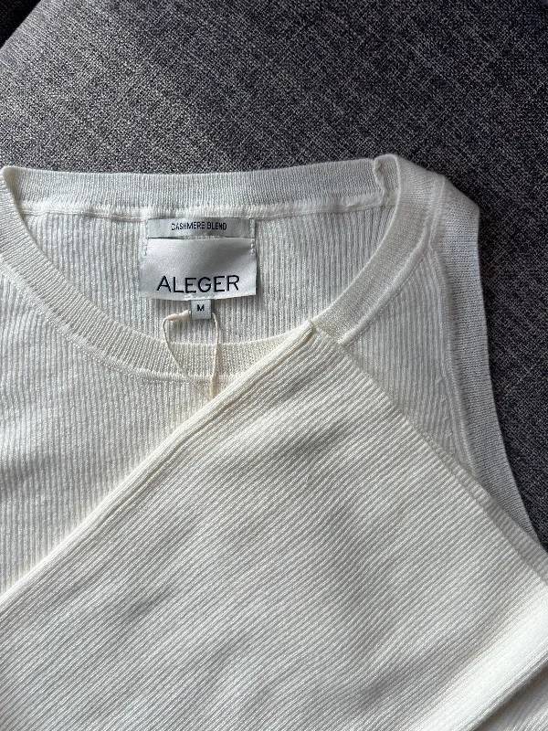 Aleger - N.85P Pima Cotton + Cashmere Beach Vest Ivory