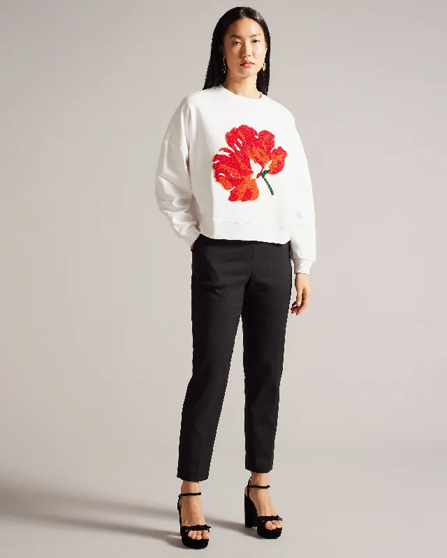 Marelaa Placement Print Sweat White