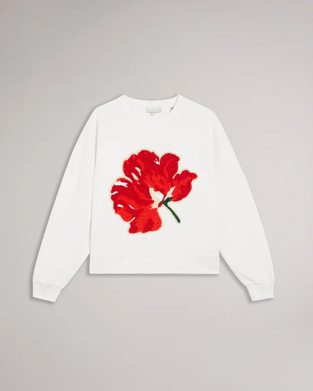 Marelaa Placement Print Sweat White