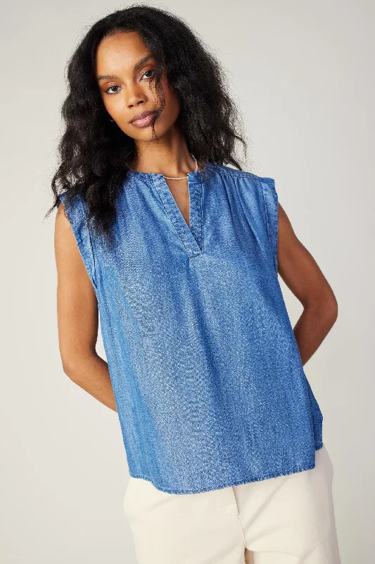 Chambray Tank Top