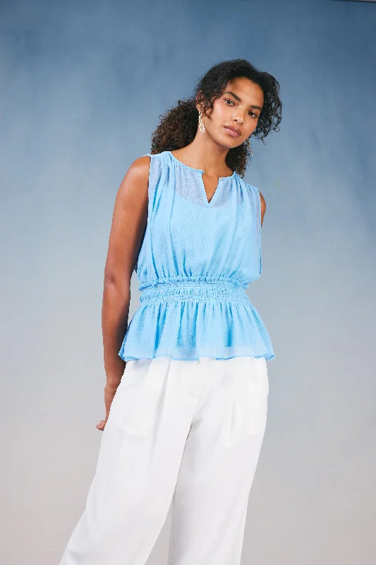 Keyhole Organza Top