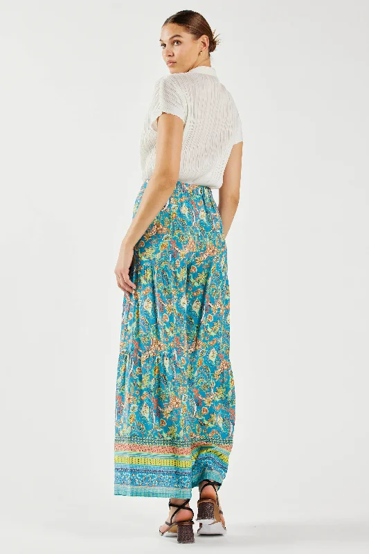 Paisley Printed Wide Leg Pants